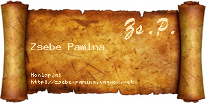 Zsebe Pamina névjegykártya